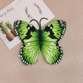 Fodera per cuscino a farfalla verde in peluche con motivi neri su un tappeto - 40*30cm Fodera (Senza Imbottitura) / Verde