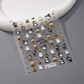 3D Halloween nail stickers TS-3106 with cute ghosts and pumpkins in relief texture - Halloween Little Ghost 5D New Embossed (TS-3106)