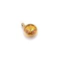 10mm golden stainless steel pendant featuring a faceted yellow round birthstone - Yellow