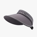 Dark grey wide brim sun visor hat with elastic headband and adjustable strap for sports - Adjustable / Dark Gray
