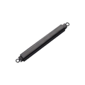 Colgante de varilla telescópica negra pulida con espejos y anillos dobles para joyería DIY - Negro