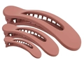Tres pinzas para el cabello rosa empolvado mate en varios tamaños para peinados - Juego de 3 / Rosa empolvado