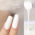 F041 Coconut Milk White nail gel polish in matte and glossy finishes for manicure - F041 Coconut Milk White