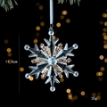 Sparkling snowflake ornament with gold sequins and crystal for Christmas decor - Snowflake No.5