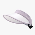 Adjustable light purple women's sun visor hat with UV protective translucent brim - Adjustable / Purple