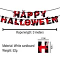 3m bloody Happy Halloween banner with weapon icons on 52g white cardstock - Bloody Happy Halloween Alphabet Banner