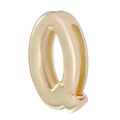 Golden 10mm metal alphabet bead featuring letter Q for DIY bracelet and jewelry making - 10mm Full Drill Letter / Letter Q