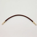Brown PU leather handbag strap with gold swivel hooks for DIY bag repair and custom style - 30cm / Brown