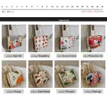 Bolso tote de lona ecológica con pompón en ocho estampados de dibujos y escala de tallas - Estilo de Bolsa Grande (Aleatorio)