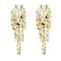 Elegant gold chain tassel earrings featuring multiple dangling round sequins for party wear - 14K Gold Plated Sequin Tassel Earrings (ES2361-8)