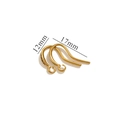 Golden stainless steel fish ear hook DIY earring components with 12mm and 17mm size markings - Style 4 / Gold
