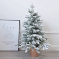 Mini albero di Natale innevato nordico in vaso di bronzo per decorazione da tavolo - Vaso d'Oro Vintage Cedro - 90CM