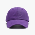 Gorra de béisbol clásica de algodón violeta oscuro con diseño de seis paneles - Morado