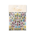 Nail art stickers met reliëf en traditionele Chinese talismannen en goudstukken - Bagua Oude Munten Talisman Stijl (to2832)