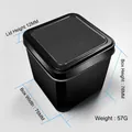 Matte black metal watch box with window, 76x76mm square tin container for sport watches - Black Tin Box