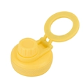 Yellow magnetic thermos bottle lid with textured grip and portable ring handle - Lemon Yellow