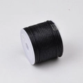 Cordino di seta coreano nero da 1,5 mm su bobina per intrecciare braccialetti fai da te - Nero
