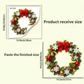 Size specifications for Christmas wreath wall sticker showing product dimensions in centimeters - Style JDT-X39 Christmas Wreath
