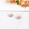Silver spherical magnetic jewelry clasps with textured surface for DIY necklaces - Silver Ball (8mm)