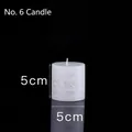 Candela pilastro bianca n. 6, senza fumo, durata 20 ore, misura 5x5cm - Candela a Pilastro 5x5
