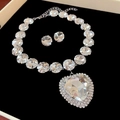 No.61 Silver White Heart 2-Piece Set