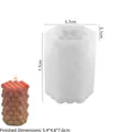 Polka dot cylinder silicone candle mold with finished orange bubble resin ornament - Style 2 Honeycomb Texture Cylinder
