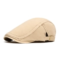 Coppola classica in cotone kaki con fibbia in metallo regolabile per un look casual - Regolabile / Beige