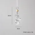 Clear acrylic snowman hanging ornament with white pearl beads and 10cm height detail - Snowman