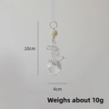 Colgante de muñeco de nieve en acrílico transparente con perlas y detalle de 10cm - Muñeco de Nieve