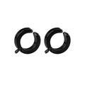Paio di convertitori per orecchini a clip in acciaio inossidabile nero per gioielleria - Clip-on senza buco / Nero