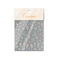 3D embossed nail art stickers featuring purple roses and green leaves on MS237 sheet - MS237 (Pink-Purple Roses & Green Leaves)