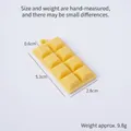 Yellow miniature chocolate bar model in resin for DIY crafts and keychain pendant - No Clip Style / Yellow