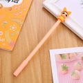 Cute pink creative gel pen featuring a 3D cartoon girl topper for students - Light Yellow Cute Princess