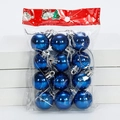 Weihnachtsbaumschmuck Set mit 12 Stück 3cm glänzenden blauen Spiegel-Kugeln - 12 Stück/Packung (3CM) / Glänzendes Blau