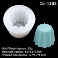 DIY ribbed cup silicone mold for succulent pots and candles with 4.7cm finished product - Clear