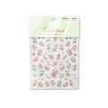 Floral and bird pattern nail stickers with white pearl accents on TO-442 sheet - Phoenix Embroidery Pearl Style (TO-4442)