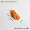 Portachiavi con ala di pollo fritto dorata realistica per decorazione creativa - Modello Ala di Pollo (Senza Gancio)