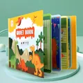 Educational dinosaur theme quiet book for toddlers with reusable stickers for learning - Dinosaur Cognition