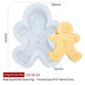 3D gingerbread man silicone mold for DIY candles and soaps, size 83x68x35mm - Gingerbread Man SD-83