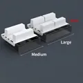 Under-desk drawer set in translucent black and white with 52mm extra height - Transparent Black / 52mm Riser / Set of 2(M+L)