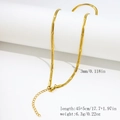 Golden 18K gold-plated flat snake bone chain with star embossed pattern and lobster clasp - 3.0mm Sun Pattern Snake Chain - Gold