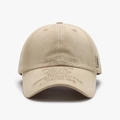 Casquette de baseball beige avec broderie urbaine et visière incurvée classique ajustable - Réglable / Kaki