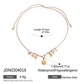 Collana intrecciata bohémien con ciondoli celesti in acciaio inossidabile ipoallergenico - Corda Intrecciata Multicolore Sole Luna Stella (JDN0304018)