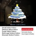 Christmas tree UV static window sticker with double-sided color and glue-free design - SDUV-224 (Rainbow Gradient Christmas Tree)