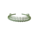 Matte light green wavy non-slip hairband with teeth for women, minimalist hair accessory - 174 Wave Style / Green