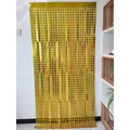 Dettaglio della tenda in lamina dorata scintillante con motivo a quadri laser per feste - 1*2m Pezzo Singolo / Oro