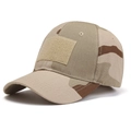 Tactical camouflage baseball cap with desert camo pattern and front hook-and-loop patch area - Desert Three-color Camouflage (8#)