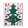 DIY green wooden Christmas tree set with colorful hand-painted ornaments in red box - Y1114/Small 2-Piece/Green/16*25cm