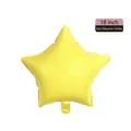 18-inch star-shaped foil balloon in soft macaron yellow for birthday party decoration - 18-inch Star Macaron Yellow