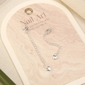 Silver 18k plated necklace extension chain with lobster clasp and heart pendant - No.7 Silver Plated Peach Heart